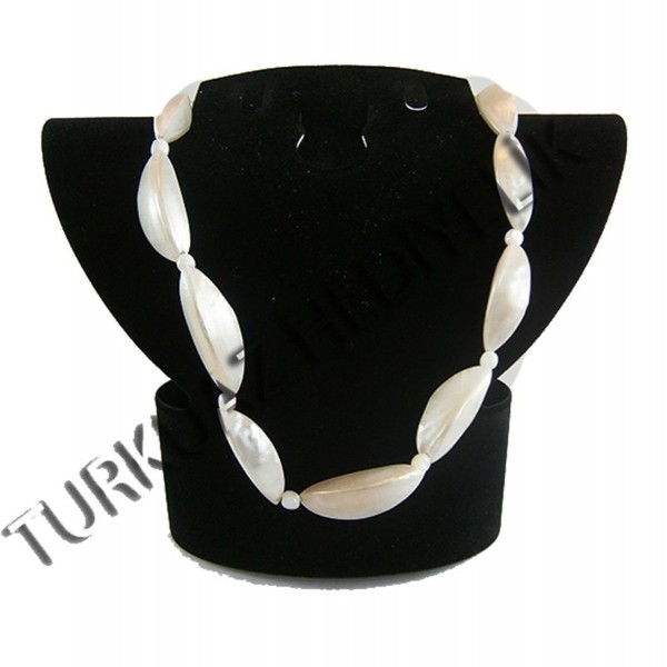 Sedef Kabuk Kolye - Troca Garlic / Beyaz