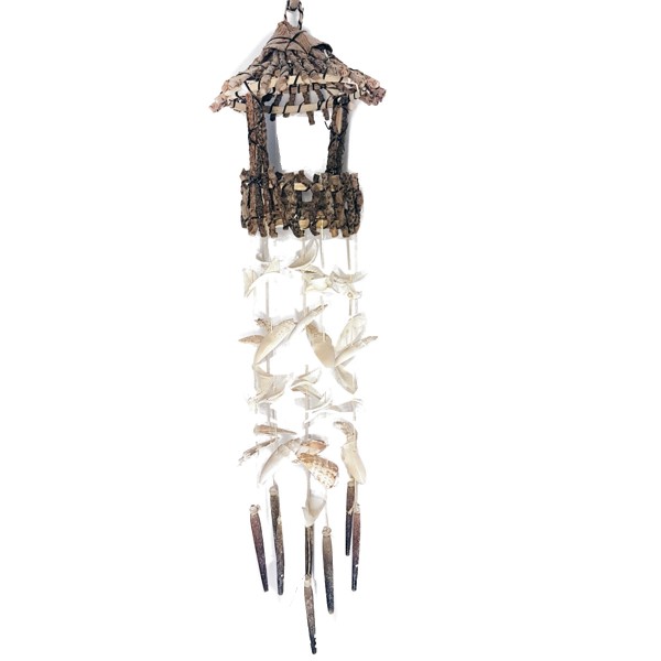 Kafesli Rüzgâr Çanı (Naturel Kabuklu)