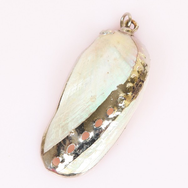 Kolye Ucu - Abalone / Gri Metal Kolye Ucu - Abalone / Gri Metal
