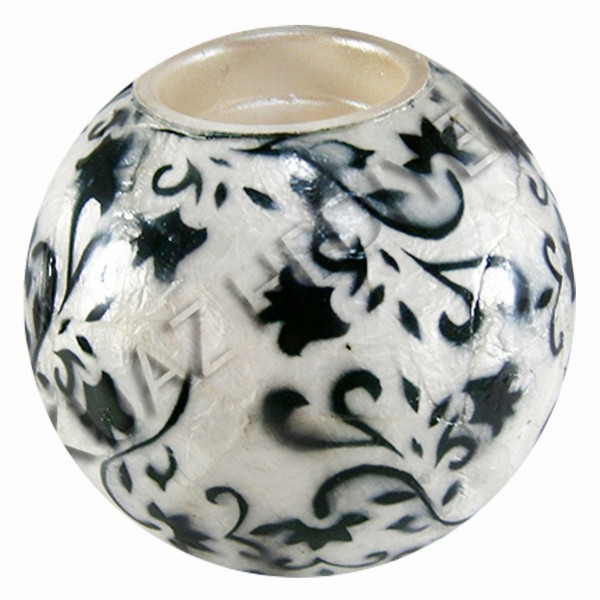 Tealight Mumluk 4 inç - Siyah Sarmaşık