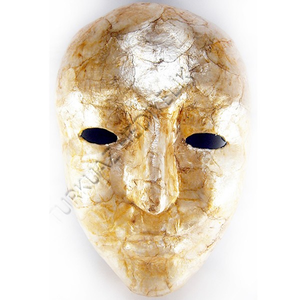 Sedef Maske Duvar Dekoru - Kahve