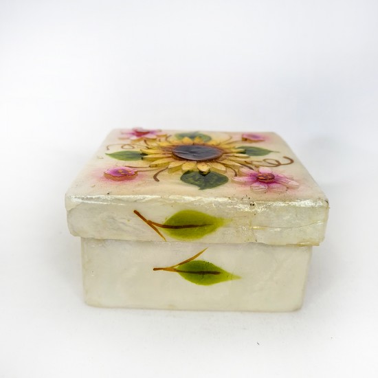 KÜÇÜK SEDEF KUTU-KARE-AY ÇİÇEĞİ