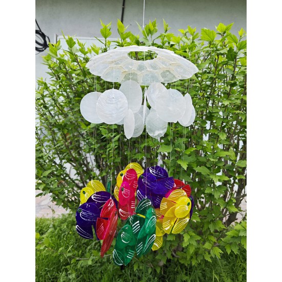 SEDEF RÜZGAR ÇANI 8"-PİRANHA BALIKLI-2 KATLI SEDEF RÜZGAR ÇANI 8"-PİRANHA BALIKLI-2 KATLI