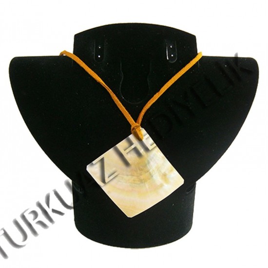 SEDEF KABUK KOLYE - SARI KARE