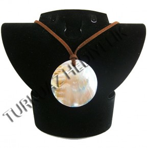 SEDEF KABUK KOLYE - KAHVERENGİ YUVARLAK