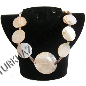 SEDEF KABUK KOLYE - 7'Lİ YUVARLAK SEDEF DİZİLİ
