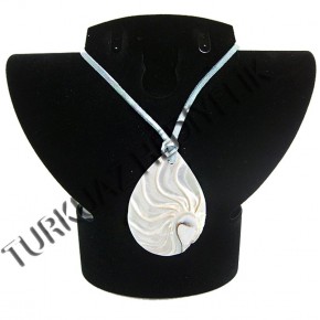 SEDEF KESİK NAUTILUS KOLYE - OVAL