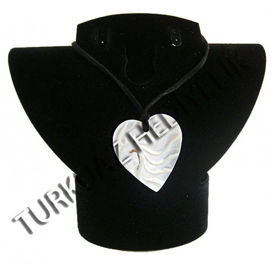 SEDEF KESİK NAUTILUS KOLYE - KALP 