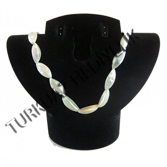 SEDEF KABUK KOLYE - TROCA GARLIC / MAVİ