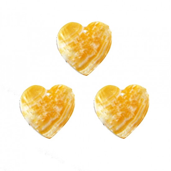 KOLYE UCU - SARI SEDEF KABUK / KALP