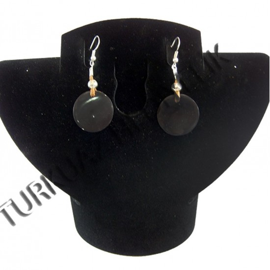 CAPIZ KÜPE - YUVARLAK KOYU KAHVERENGİ 1"