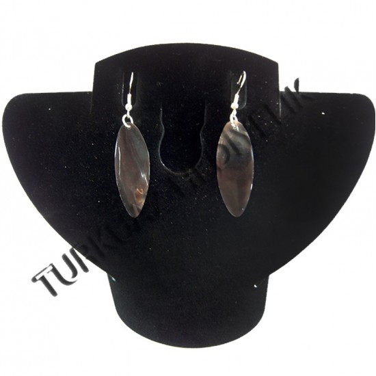 CAPIZ KÜPE - UZUN OVAL KOYU KAHVERENGİ