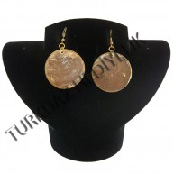 CAPIZ KÜPE - YUVARLAK / SARI METAL ÇERÇEVELİ