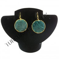 CAPIZ KÜPE - YUVARLAK / SARI METAL ÇERÇEVELİ