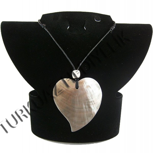 Sedef Kabuk Kolye - Blacklip / Kalp