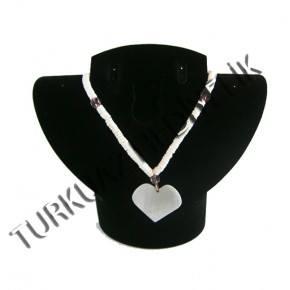 SEDEF KABUK KOLYE - BEYAZ KALP