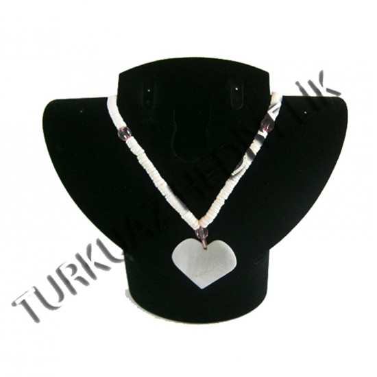 SEDEF KABUK KOLYE - BEYAZ KALP