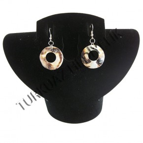 SEDEF KABUK KÜPE - BLACKLIP HALKA MODEL