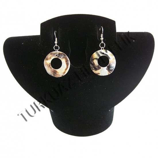 SEDEF KABUK KÜPE - BLACKLIP HALKA MODEL