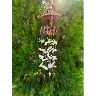 KAFESLİ RÜZGAR ÇANI-NATUREL KABUKLU