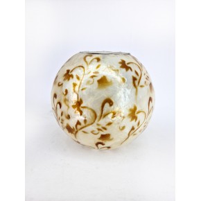 TEALİGHT MUMLUK 4"-KAHVE SARMAŞIK