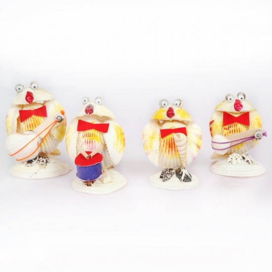 Çalgıcı Kuşlar Biblo-4'Lü Set