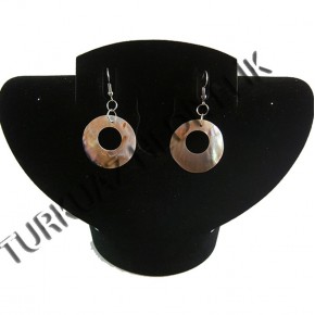 Turkuaz Kadın Sedef Kabuk Küpe - Brownlip Halka Model