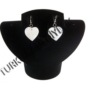 Turkuaz Kadın Sedef Kabuk Küpe - Kabibi Kalp