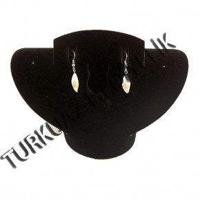 Turkuaz Kadın Sedef Küpe - Troca Garlic / Beyaz