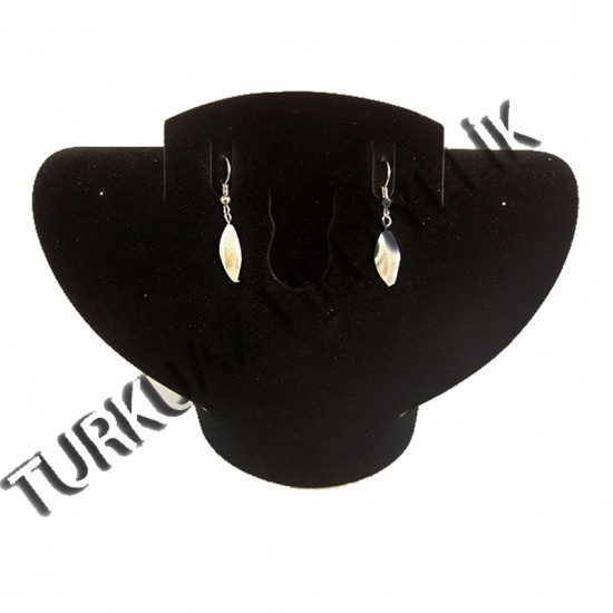 Turkuaz Kadın Sedef Küpe - Troca Garlic / Beyaz